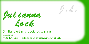 julianna lock business card